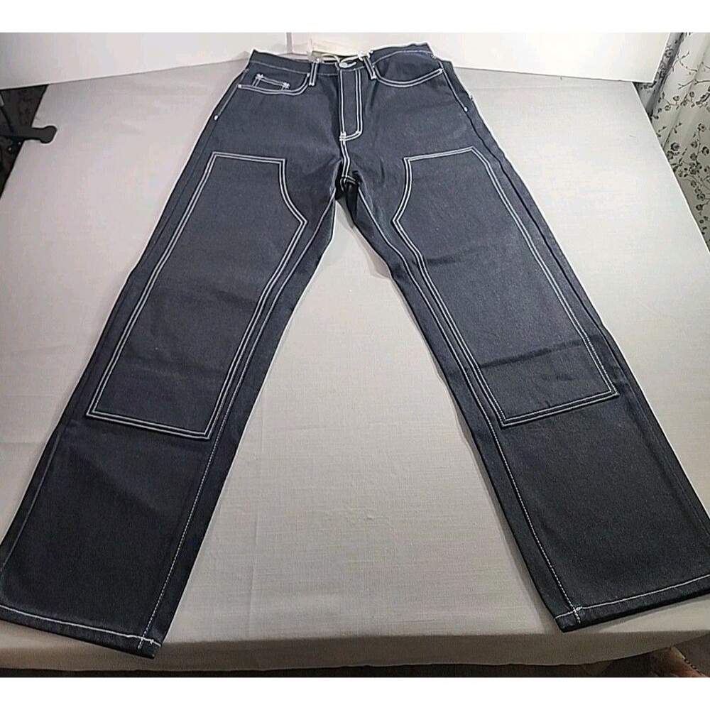 Mnml Ultra Baggy "I Am Raw Demin" Jeans Men Black Size 29